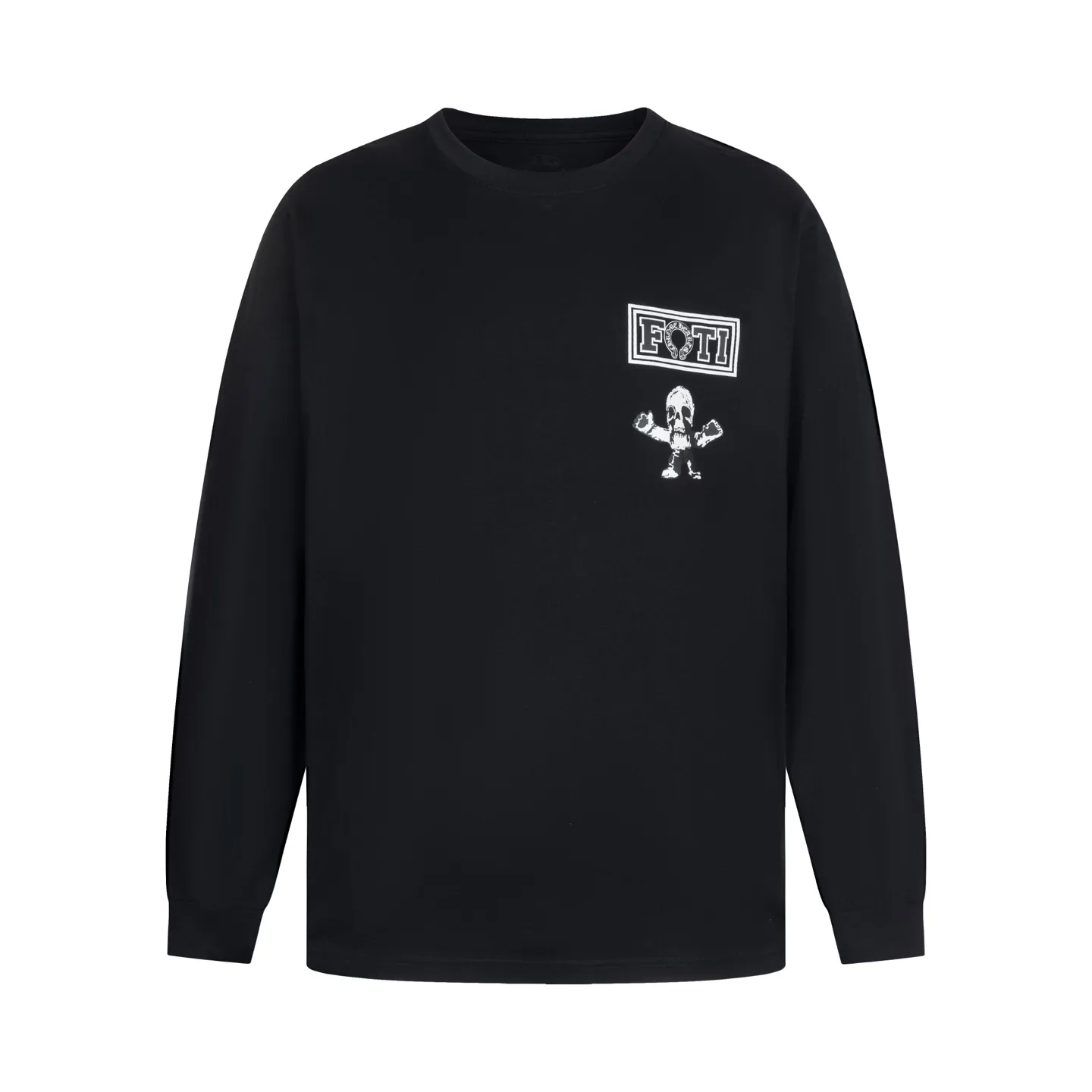 🅿️340 [Exclusive supply] CH Croix Heart Foti Back Skull Long Sleeve. The original version was purchased for 3899 and developed. The fabric is made of 26-woven 220g cotton, and the printing uses thermoset ink to print customized accessories. The overall wiring is straight and delicate, the fabric is comfortable and soft, and the color is consistent without color difference. It can be matched with the same style to create a fashionable look and control various occasions. Customized accessories, complete with three standards, same style for men and women! Size:S/M/L